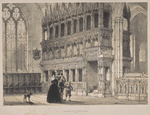 Architektur des Mittelalters: Schrein von St. Fridswode, Kathedrale, Oxford von Joseph Nash