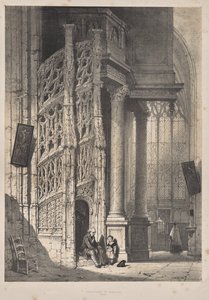 Architektur des Mittelalters: Treppe, St. Maclou, Rouen von Joseph Nash