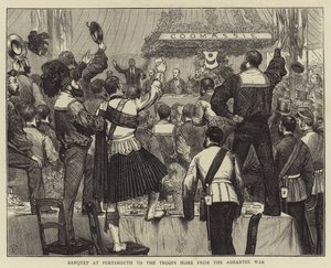 Bankett in Portsmouth für die Truppen, die aus dem Ashanti-Krieg zurückkehren von Joseph Nash