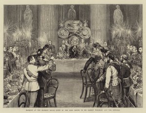 Bankett im Mansion House, gegeben vom Lord Mayor für Sir Garnet Wolseley und die Offiziere von Joseph Nash