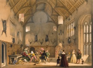 Blinde Kuh, gespielt in Athelhampton Hall, um 1600