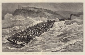 Heimkehr aus dem Transvaal, britische Truppen gehen in Port Natal wieder an Bord von Joseph Nash