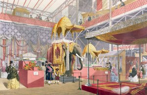 Crystal Palace, der Indische Hof, veröffentlicht von Dickinson Bros. von Joseph Nash
