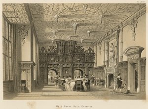 Halle, Crewe Hall, Cheshire von Joseph Nash