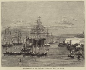 Einweihung des Clarence Hydraulic Dock in Malta von Joseph Nash
