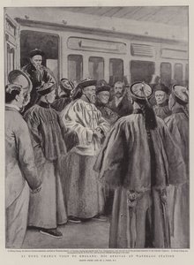 Li Hung Changs Besuch in England, seine Ankunft am Waterloo-Bahnhof