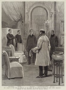 Die Verhaftung des Herzogs von Orleans im Haus des Herzogs von Luynes in Paris, nachdem er sich beim Rekrutierungsbüro für den Militärdienst vorgestellt hatte von Joseph Nash