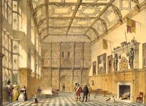 Die große Halle, Hatfield, Berkshire, 1600, Illustration aus 