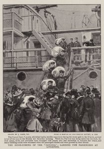 Die Heimkehr der Pavonia, Landung der Passagiere in Liverpool von Joseph Nash