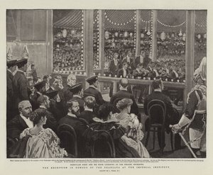 Der Empfang zu Ehren des Shahzada im Imperial Institute von Joseph Nash