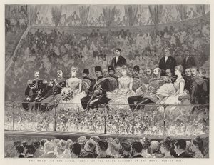 Der Schah und die königliche Familie beim Staatskonzert in der Royal Albert Hall