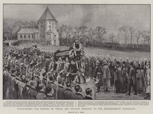 Überführung der Überreste von Prinz und Prinzessin Bismarck zum Mausoleum in Friedrichsruh