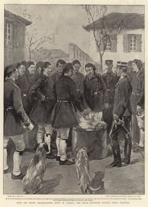 Mit dem griechischen Hauptquartierstab in Larissa, das Erzon-Regiment beim Dejeuner