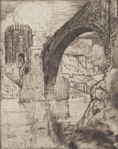 Bogen der Brücke von Alcantara, 1904 von Joseph Pennell