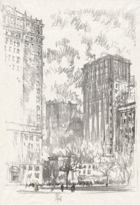 Battery Park, Nr. 1 in der Iconophile Club Sammlung von Joseph Pennell