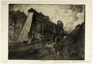 Kohle—Die große Neigung, Brecher, Mahanoy City von Joseph Pennell