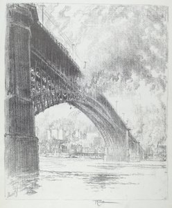 Eads-Brücke, St. Louis von Joseph Pennell