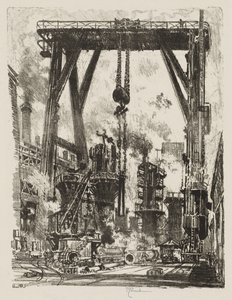 Englische Kriegsarbeit: Die alte Geschützstellung von Joseph Pennell