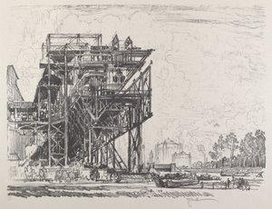 Gaswerke vom Kanal, Berlin von Joseph Pennell