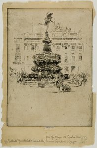 Gilberts Denkmal, Piccadilly Circus von Joseph Pennell