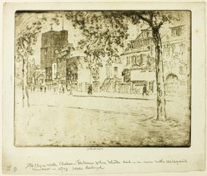 Haus, in dem Whistler starb von Joseph Pennell