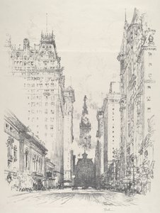 Blick auf die Broad Street von der Spruce Street