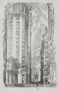 Pine Street, Nr. 6 in der Iconophile Club Collection von Joseph Pennell
