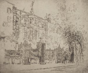 Rossettis Haus, 1906 von Joseph Pennell