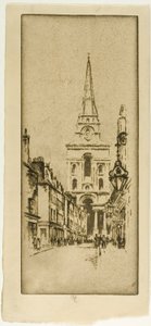 Spitalfields Kirche von Joseph Pennell
