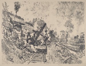 Dampfbagger bei der Arbeit im Culebra Cut, 1912