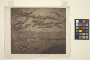 Die Bucht, New York von Joseph Pennell