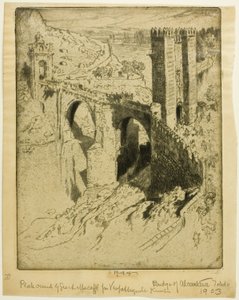 Die Brücke von Alcantara, Toledo von Joseph Pennell