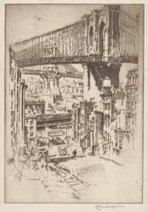 Die Brücken, von Brooklyn von Joseph Pennell