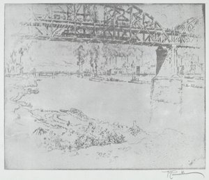 Die Stadtbrücke, St. Louis [unten], um oder nach 1919 von Joseph Pennell