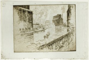 Die Getreidespeicher, Chicago von Joseph Pennell