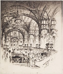 Die Halle des Eisens, Pennsylvania Station, New York von Joseph Pennell