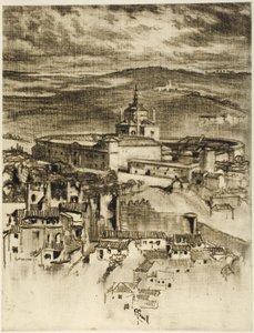Das Hospiz des Heiligen Johannes, Toledo von Joseph Pennell