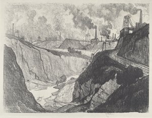 Die Eisenmine, 1916 von Joseph Pennell