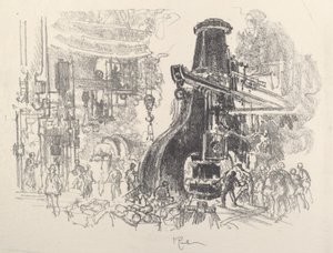 Die kleinen Männer des großen Hammers, 1917 von Joseph Pennell