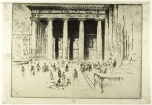Die Stufen, Britisches Museum von Joseph Pennell