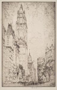 Das Woolworth Building von Joseph Pennell