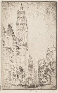 Das Woolworth Building von Joseph Pennell
