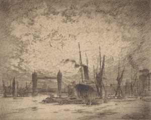 Tower Bridge, Abend, 1905
