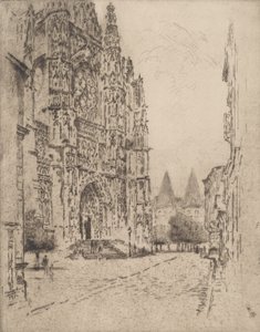 Türme des Bischofspalastes, Beauvais, 1907 von Joseph Pennell