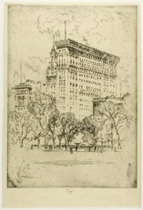 Union Square und Bank of Metropolis von Joseph Pennell