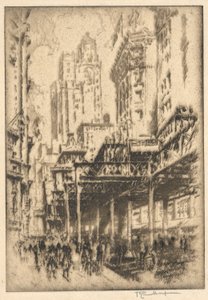 Ohne Titel (Die El) von Joseph Pennell