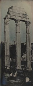 Nordwestfassade, Tempel der Castor und Pollux, Rom von Joseph Philibert Girault De Prangey