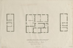 Sandon Hall - Plan des Kammergeschosses: Gravur, undatiert [1769-1771]