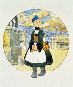 Becassine in der Kantiniere. Zeichnung von Joseph Porphyre Pinchon (1871-1953), 20. Jahrhundert. DR von Joseph Porphyre Pinchon