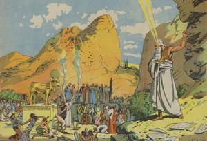 Moses und das goldene Kalb von Joseph Porphyre Pinchon